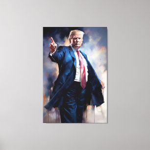 Impressão Em Tela Donald Trump FFFA [Famosos números de arte]
