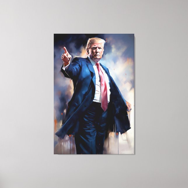 Impressão Em Tela Donald Trump FFFA [Famosos números de arte] (Frente)