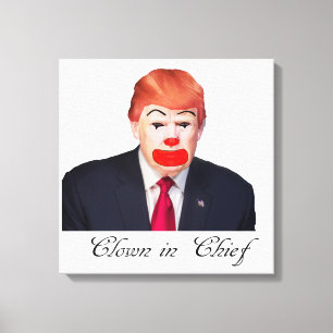 Impressão Em Tela Donald Trump - palhaço no chefe