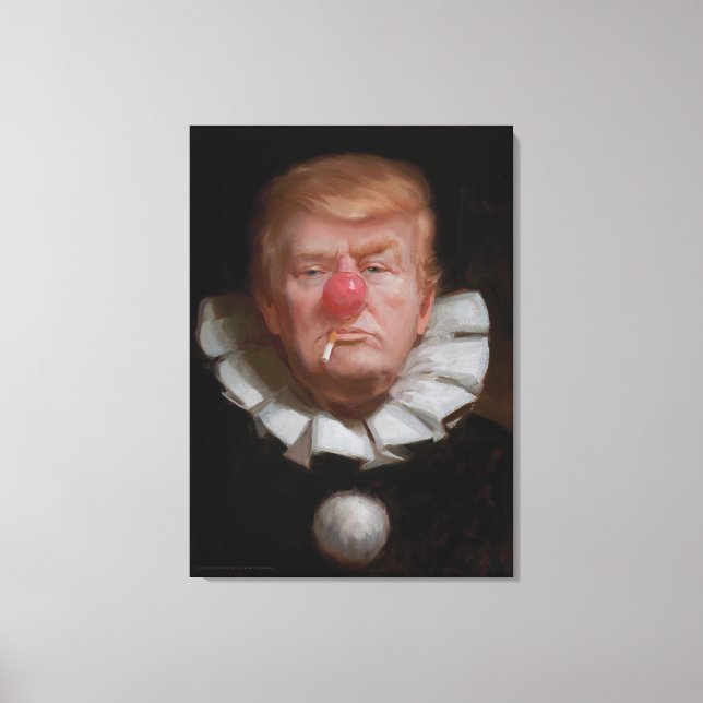 Impressão Em Tela Donald Trump Palhaçou pintura de Tony Pro (Frente)