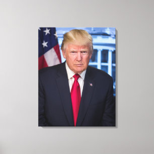 Impressão Em Tela Donald Trump Retrato Presidencial Oficial