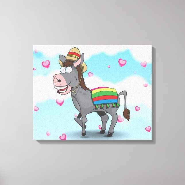 Impressão Em Tela Donkey mexicano (Frente)