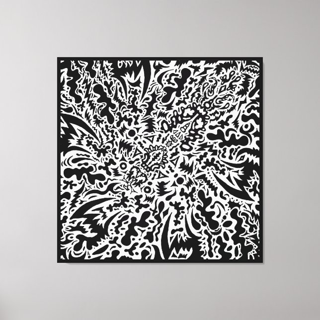 Impressão Em Tela Doodle Original 9de26 (Frente)