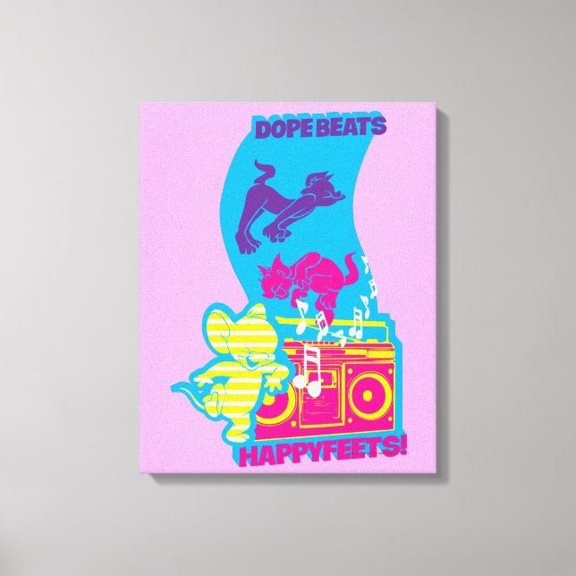 Impressão Em Tela Dope Beats Happy Feets (Frente)