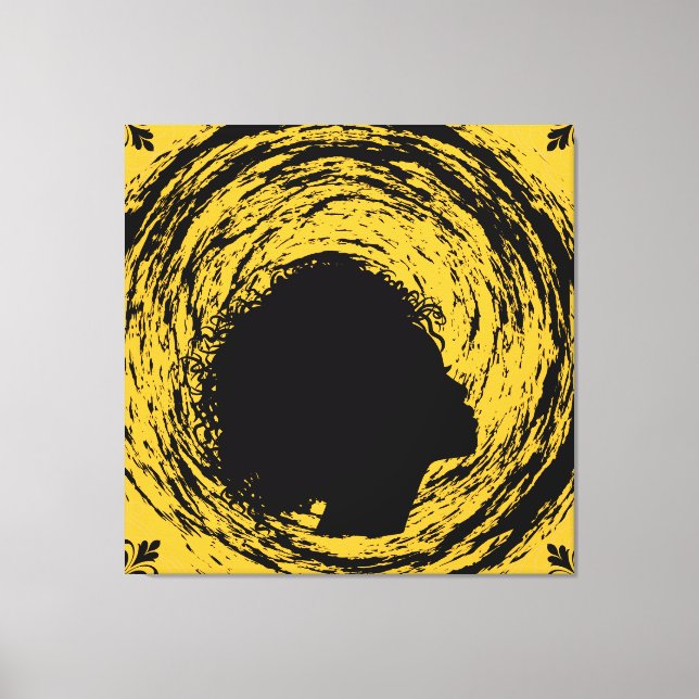 Impressão Em Tela Dourado e preto (Frente)