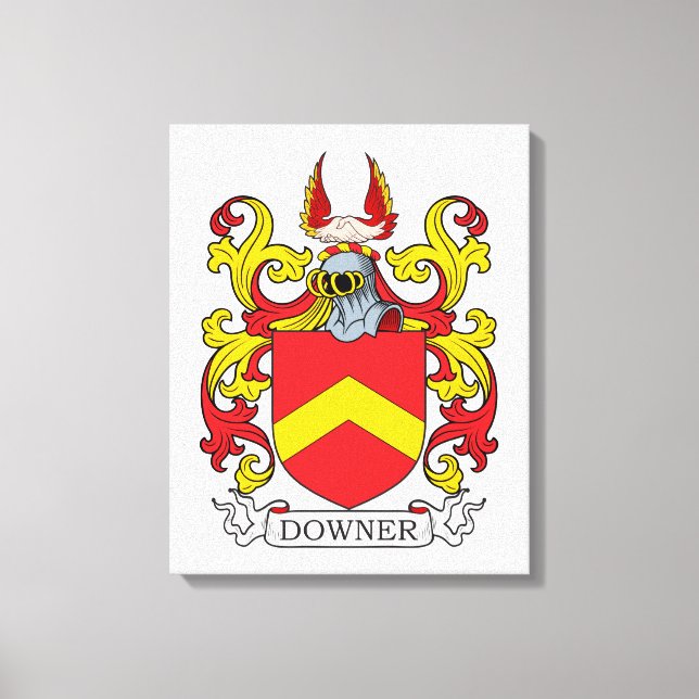 Impressão Em Tela Downer Family Crest (Frente)