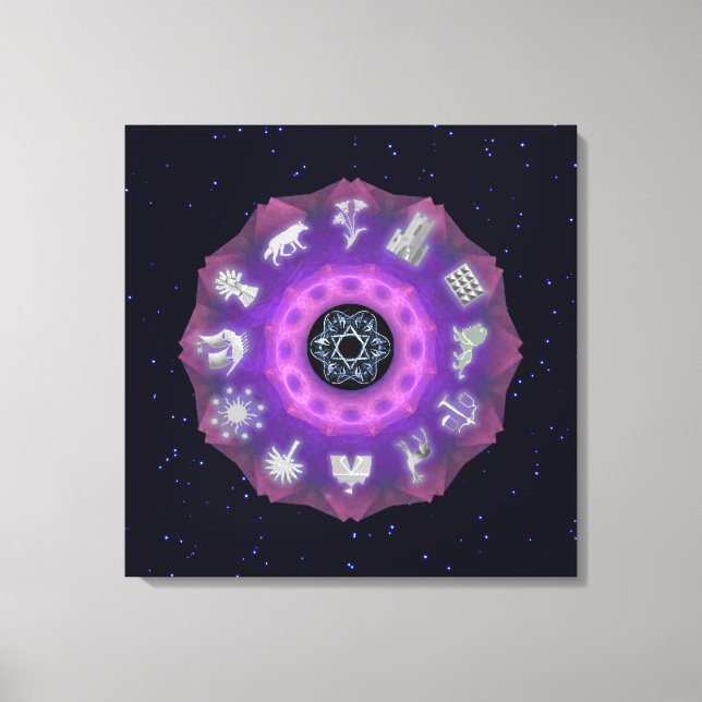 Impressão Em Tela Doze tribos (Frente)