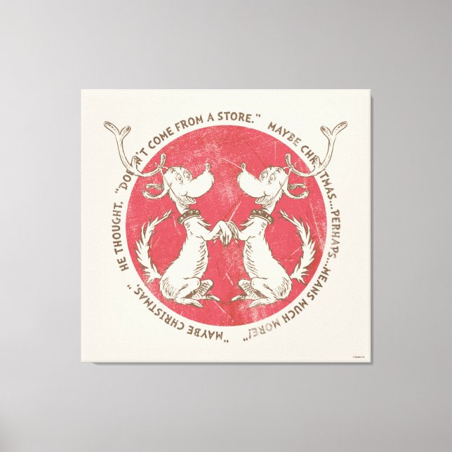 Impressão Em Tela Dr. Seuss | Grpolegadas | Máx. - Cotação de Natal (Frente)