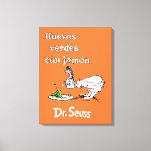 Impressão Em Tela Dr. Seuss Ovos Verdes e Presunto em Espanhol