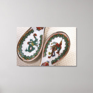 Impressão Em Tela Dragão e colheres tradicionais de phoenix