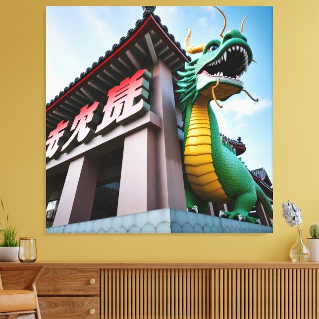 Impressão Em Tela Dragão Imperial Chinês (Insitu(Sala de estar))