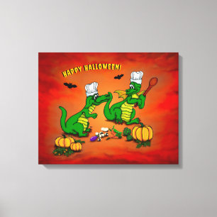 Impressão Em Tela Dragões - Feliz Halloween! Hoje eu cozinho