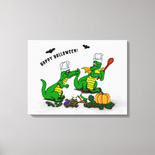 Impressão Em Tela Dragões - Feliz Halloween! Hoje eu cozinho