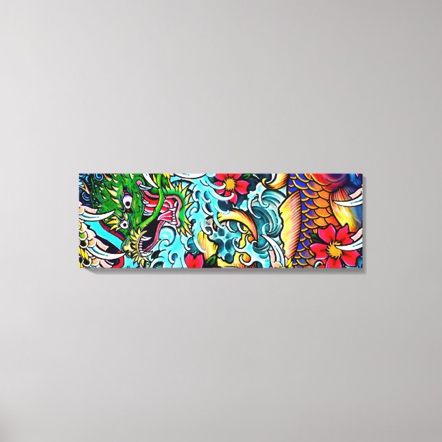 Impressão Em Tela Dragon Koi (Frente)