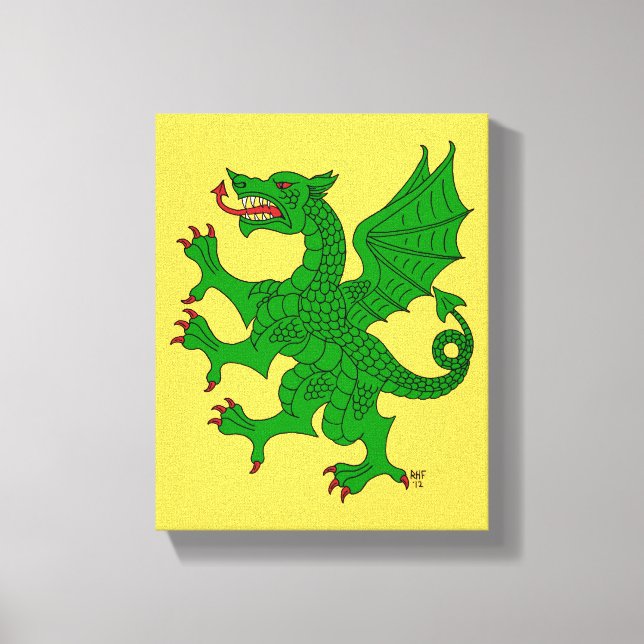 Impressão Em Tela Dragon Rampant Vert (Frente)