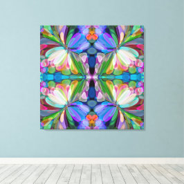 Impressão Em Tela Dragonfly Garden Abstrato Floral