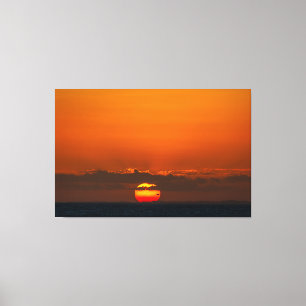 Impressão Em Tela Dramatic Ocean Sunset and Horizon