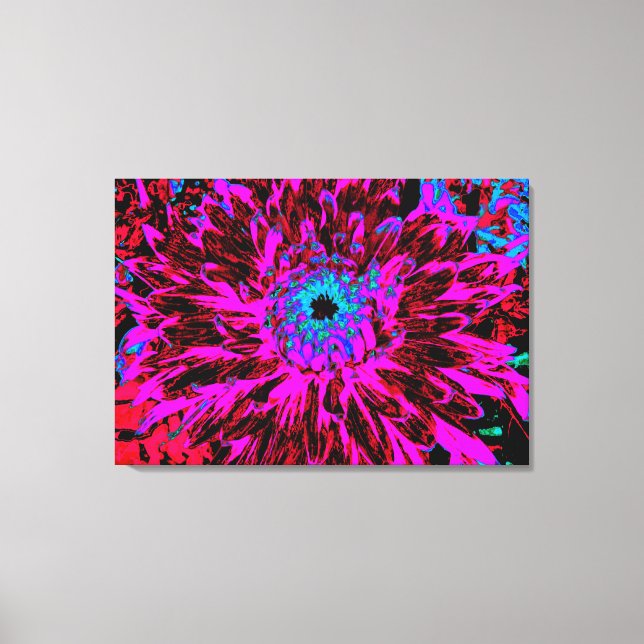 Impressão Em Tela Dramson Red, Purple e Black Dahlia (Frente)