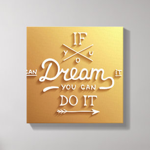 Impressão Em Tela Dream Inspirar Motivate