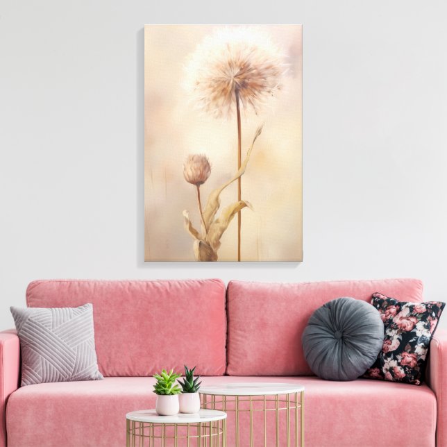 Impressão Em Tela Dreamy Dandelion Illustration (Insitu(Sala de estar))
