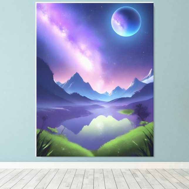 Impressão Em Tela Dreamy Starry Night (Insitu(piso de madeira))