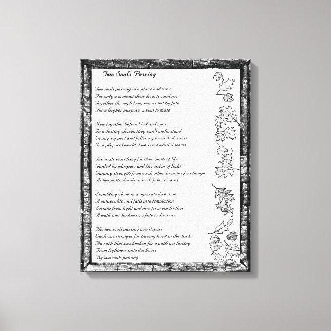 Impressão Em Tela Duas Almas Passando (Frente)