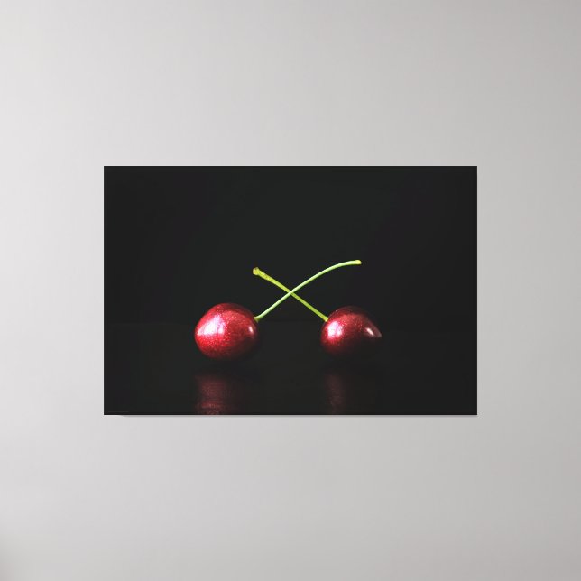 Impressão Em Tela Duas Cherries 60x40 (150x100cm) wacna (Frente)