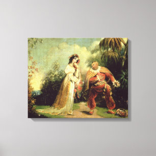 Impressão Em Tela Duas figuras no traje turco no terras orientais