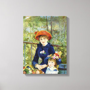 Impressão Em Tela Duas Irmãs (Na Varanda) de Pierre Renoir