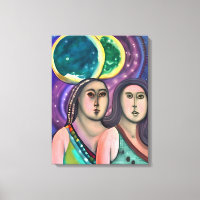 Duas mulheres debaixo da lua