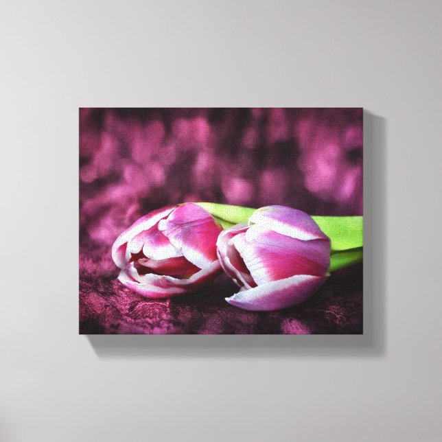Impressão Em Tela Duas tulipas rosa (Frente)