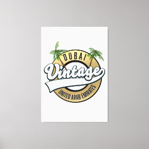 Impressão Em Tela Dubai Vintage Estados Unidos da América