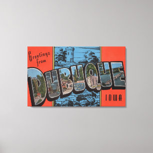 Impressão Em Tela Dubuque, letra ScenesDubuque de IowaLarge, IA