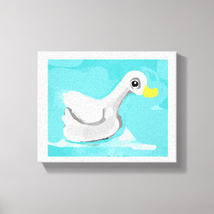 Impressão Em Tela Duck Swimmer