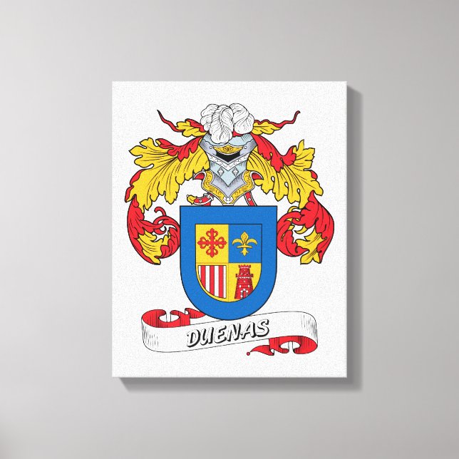 Impressão Em Tela Duenas Family Crest (Frente)