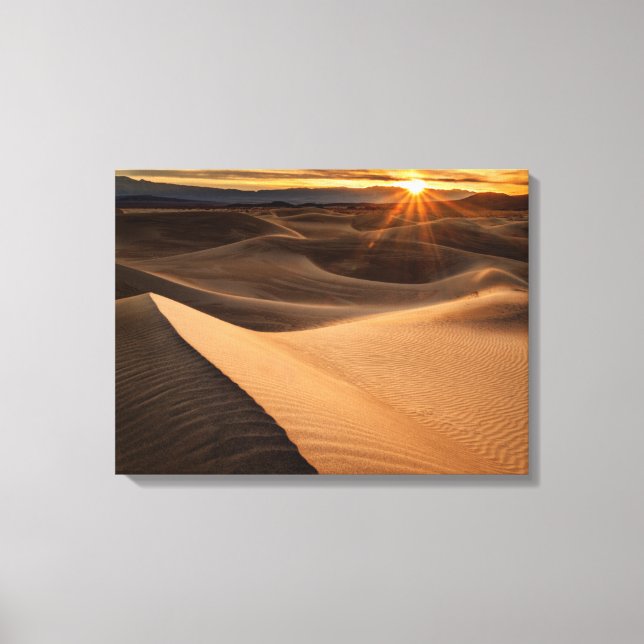 Impressão Em Tela Dunas de Areia Dourada, Vale da Morte, CA (Frente)