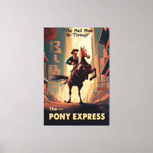 Impressão Em Tela Dystopian Pony Express Rider 2057?