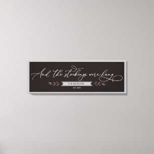 Impressão Em Tela E as meias foram penduradas - grande Natal SVG