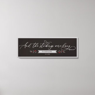 Impressão Em Tela E as meias foram penduradas - Grande SVG de Natal