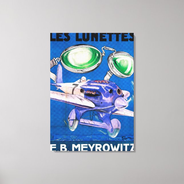 Impressão Em Tela E.B. Meyrowitz Flying Goggles Advertisement (Frente)