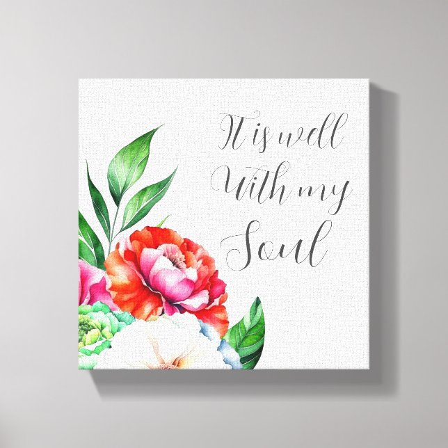 Impressão Em Tela É Bem Com A Minha Alma Esticada. (Frente)