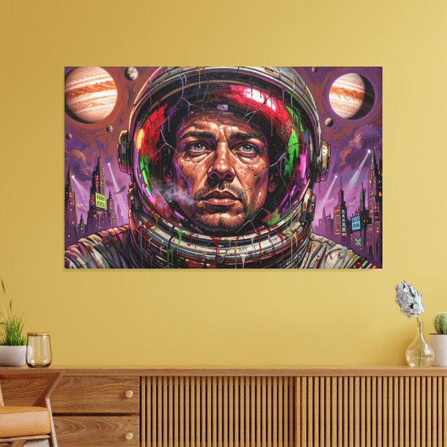 IMPRESSÃO EM TELA E O FUTURO SE ESCURECEU 6 (Insitu(Sala de estar))