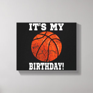 Impressão Em Tela É o meu Aniversário, jogador de basquetebol.