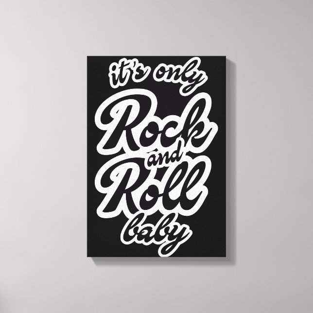 Impressão Em Tela É o único bebê rock and roll (Frente)