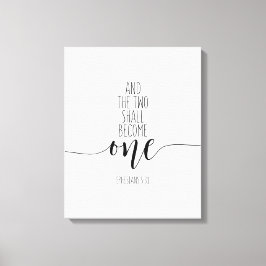 Impressão Em Tela E Os Dois Se Tornarão Um, Efesianos 5:31