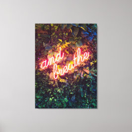 Impressão Em Tela E Respirar o sinal do neon