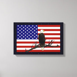 Impressão Em Tela Eagle Bald Vigilância