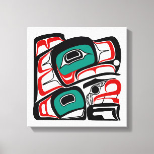 Impressão Em Tela Eagle - design noroeste pacífico de Formline da