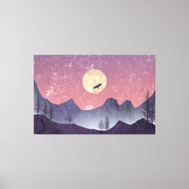 Impressão Em Tela Eagle Mountains (Frente)