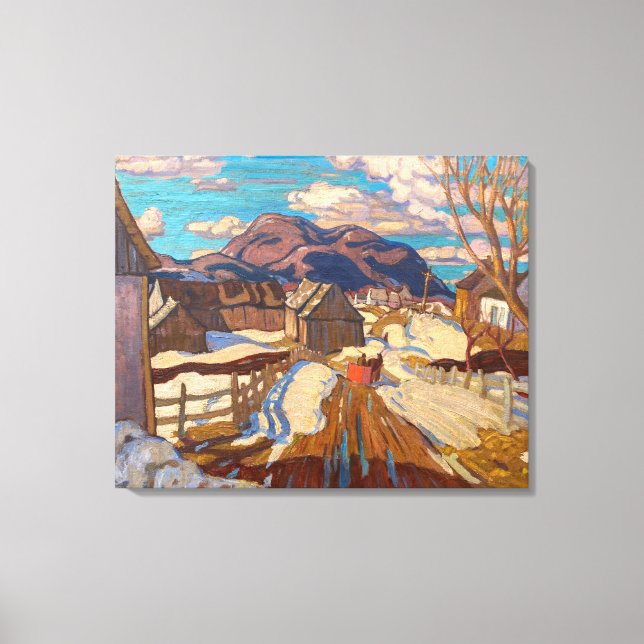 Impressão Em Tela Early Primavera, Quebec | A. Y. Jackson | (Frente)